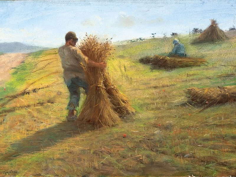 1835-Federico Rossano - Raccolta del grano
